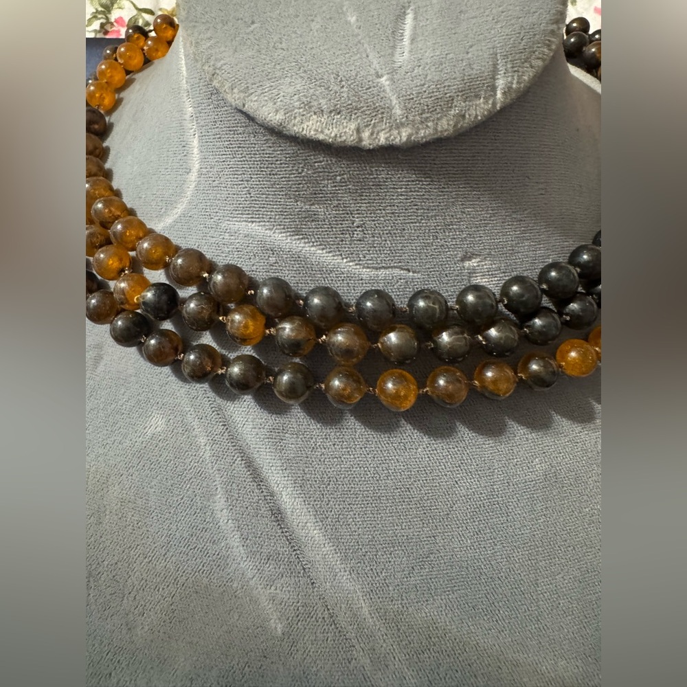 Elegant Multi-Strand Beaded Necklace